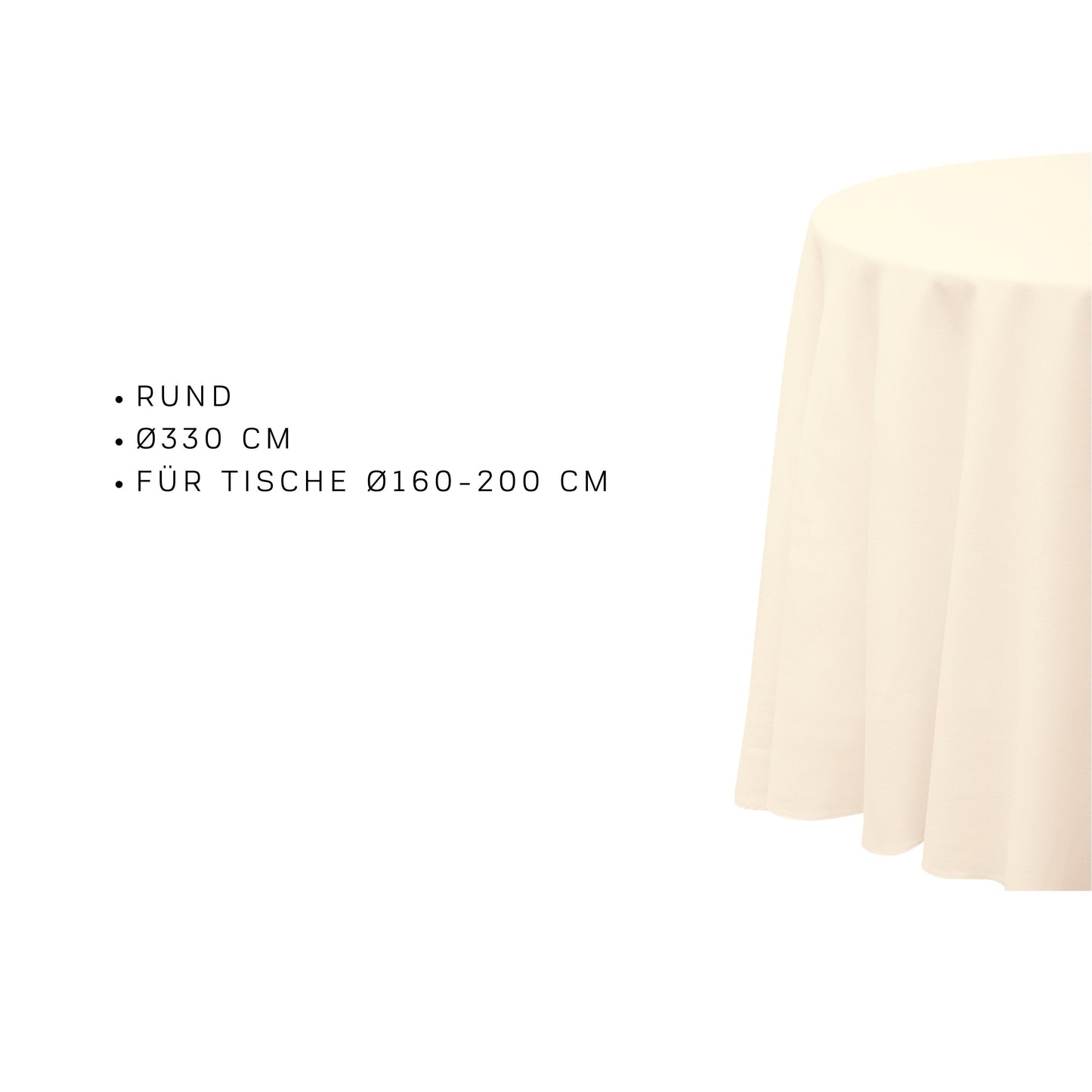 Tischdecke Elfenbein