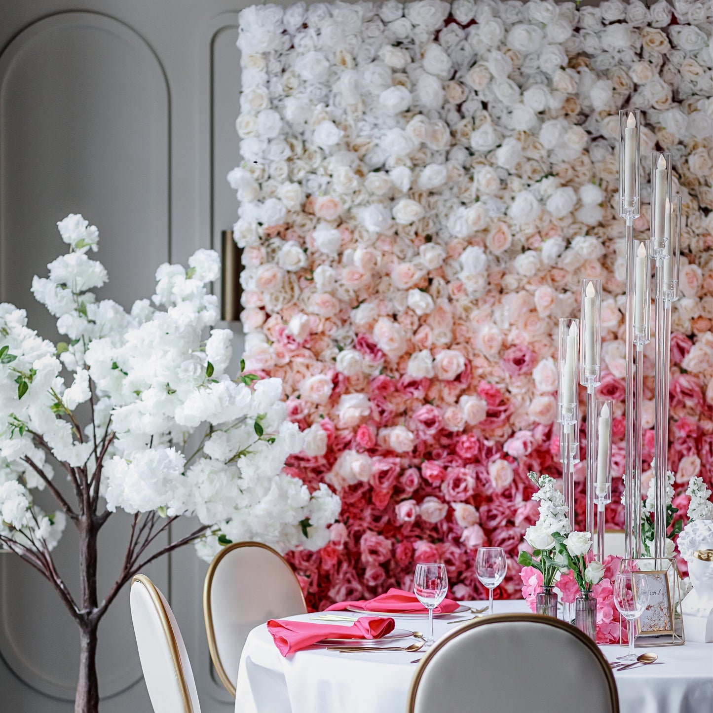 Blumenwand "Ombre"