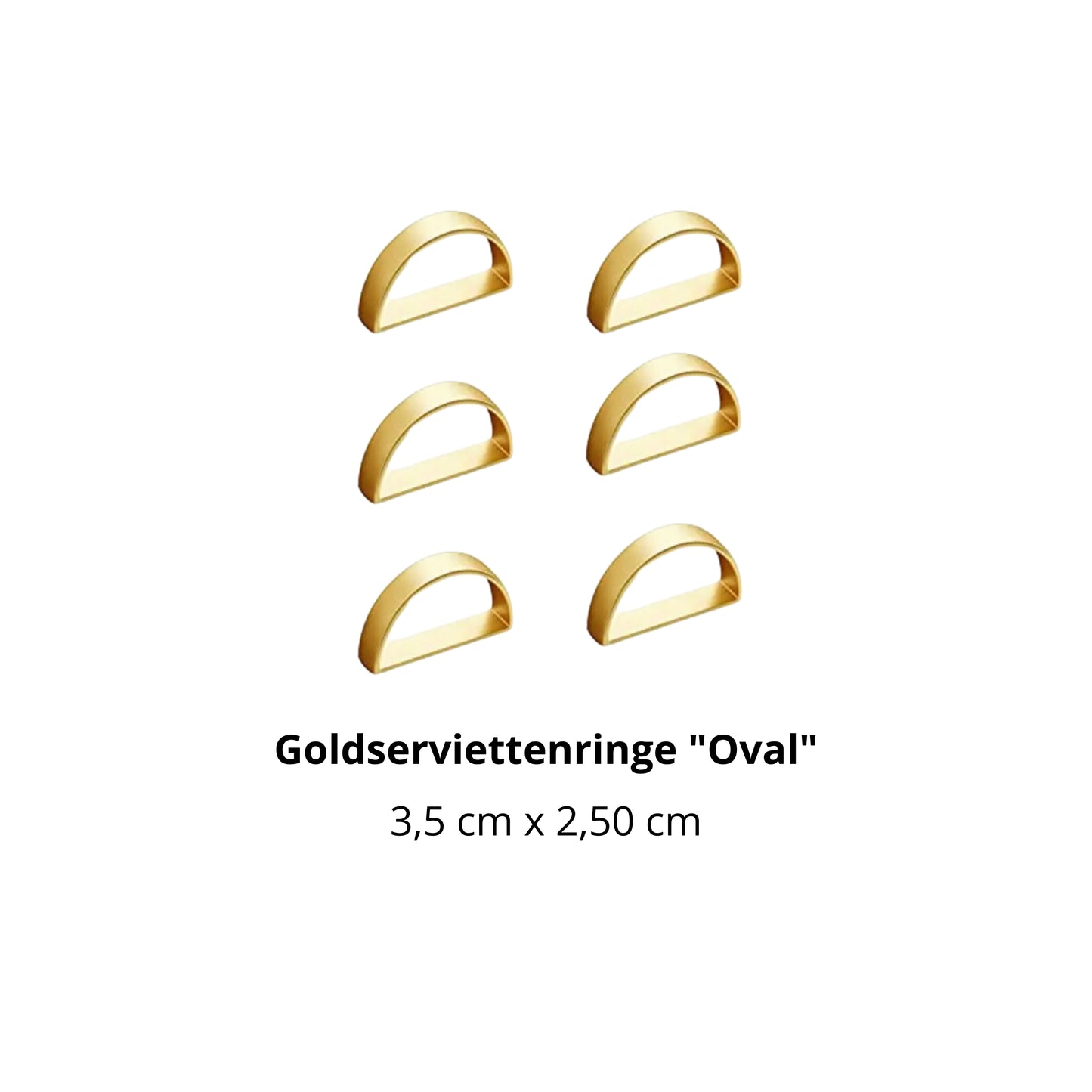 Goldserviettenringe "Oval"