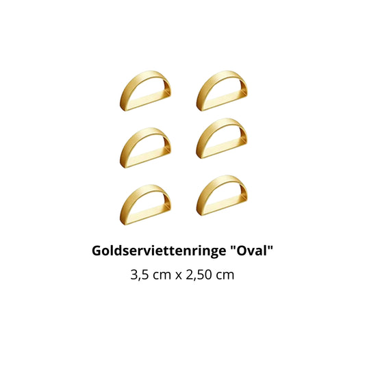 Goldserviettenringe "Oval"