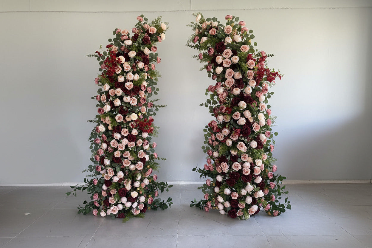 Hochzeitsbogen Halbkreis Burgund