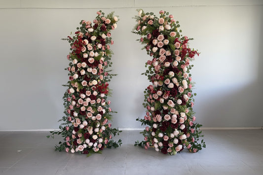 Hochzeitsbogen Halbkreis Burgund