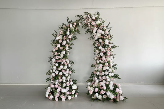 Hochzeitsbogen Halbkreis Rosa