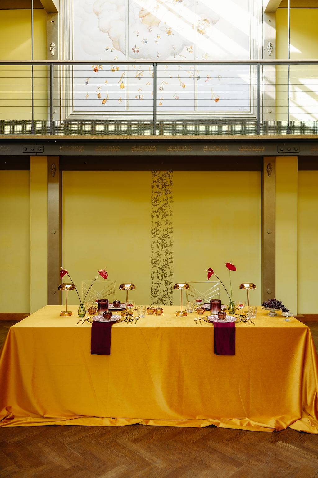 Samt-Tischdecke Senfgoldene Farbe 300 × 400 cm, bügelfrei (Copy)