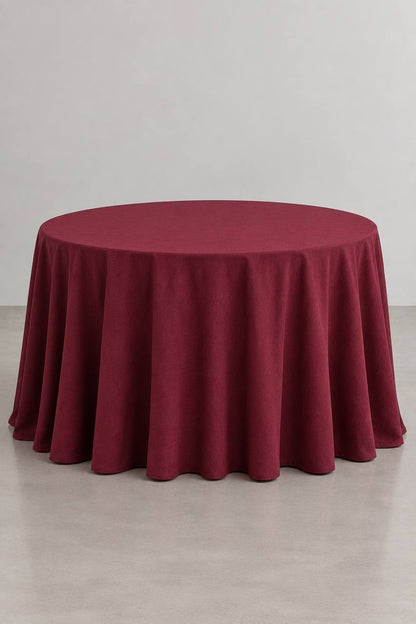 Tischdecke Burgund Farbe 320 cm Rund