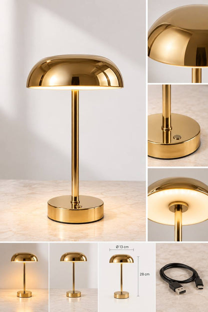 Goldene Lampe, LED, kabellos
