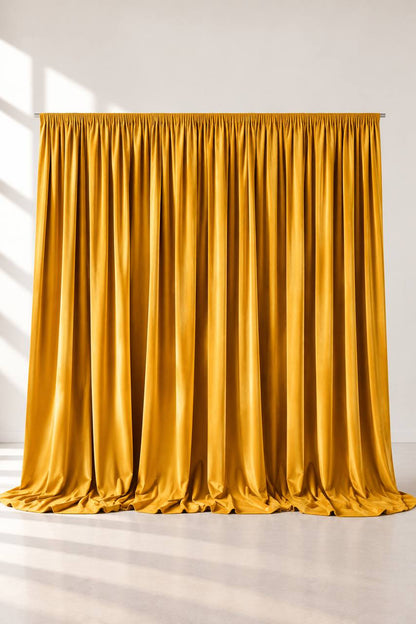 Samt-Fotowand Senfgelb – 3 × 3 m mieten