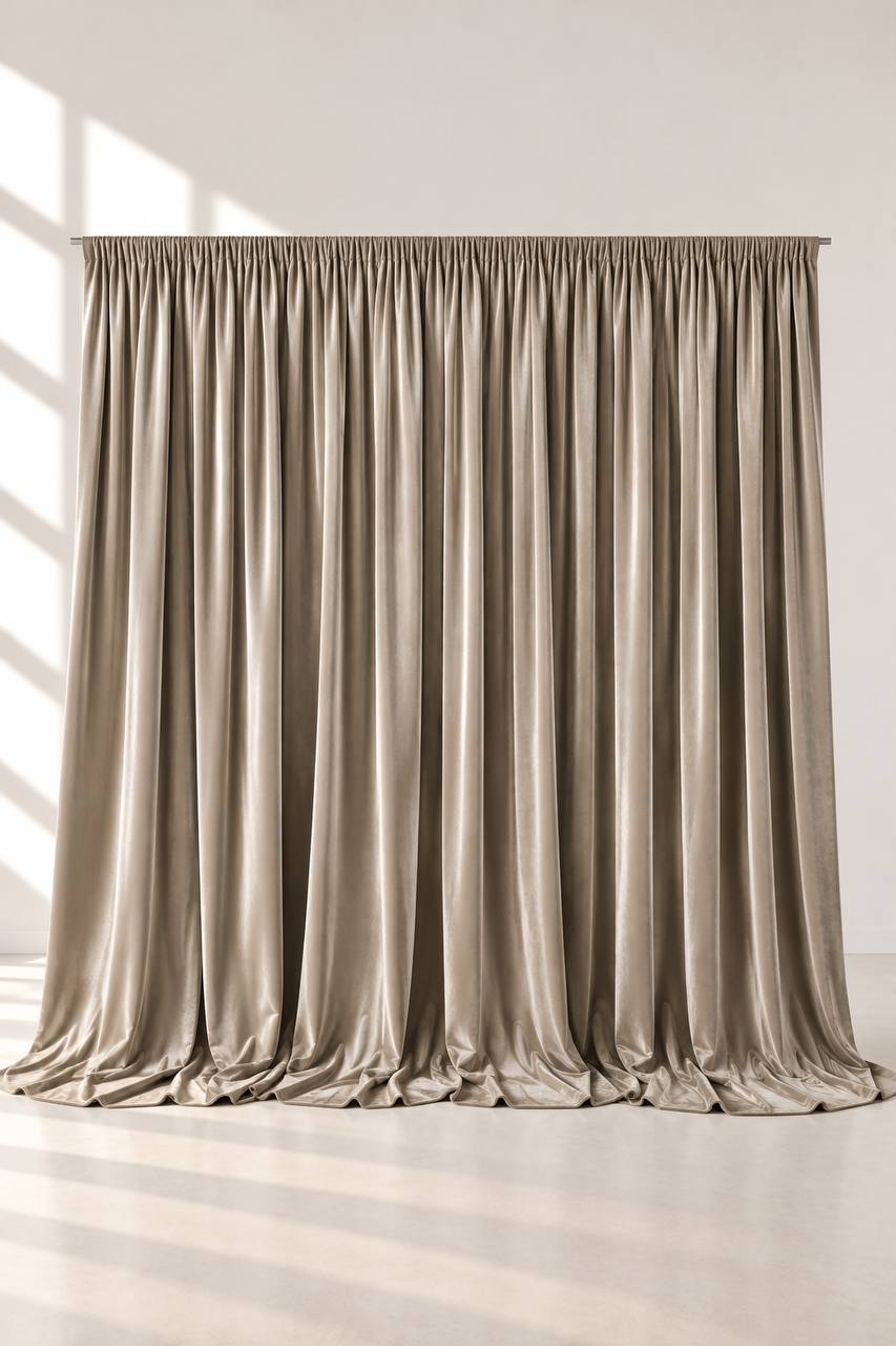 Samt-Fotowand Beige – 3 × 3 m mieten