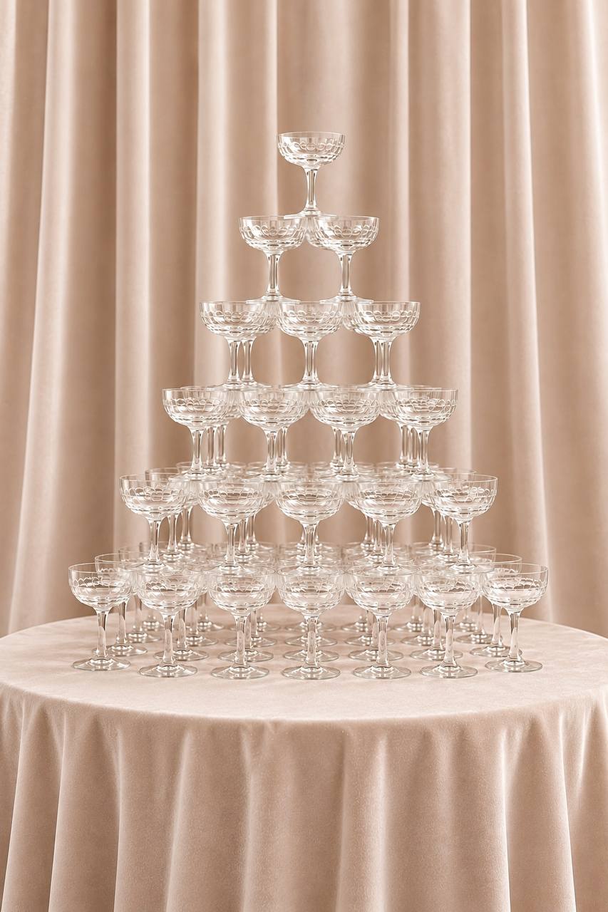 Champagnerpyramide mieten – 30 oder 50 Gläser | Berlin