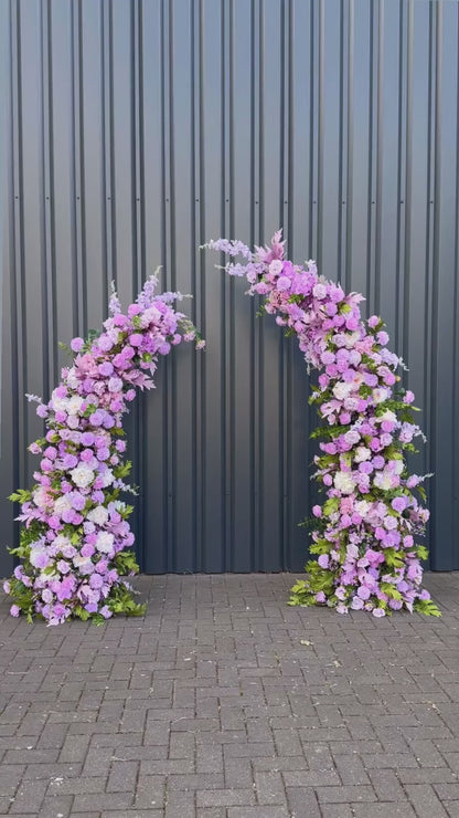 Hochzeitsbogen Halbkreis Lavendel